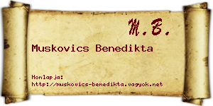 Muskovics Benedikta névjegykártya